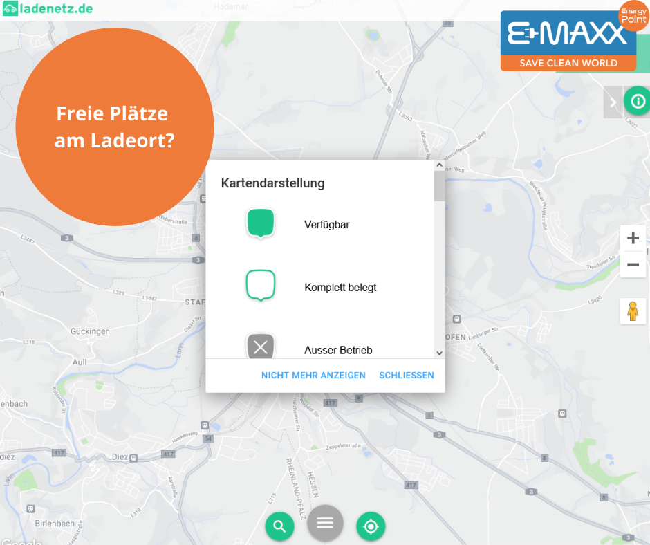 E-Mobilität Ladesäulen finden